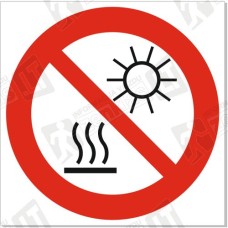 Draudžiama palikti tiesioginiuose saulės spinduliuose ar karšto poveikio paviršiaus