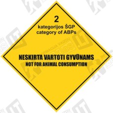 Neskirta vartoti gyvūnams, kategorijos ŠGP-2