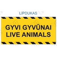 The inscription "LIVE ANIMALS" The inscription "LIVE ANIMALS"